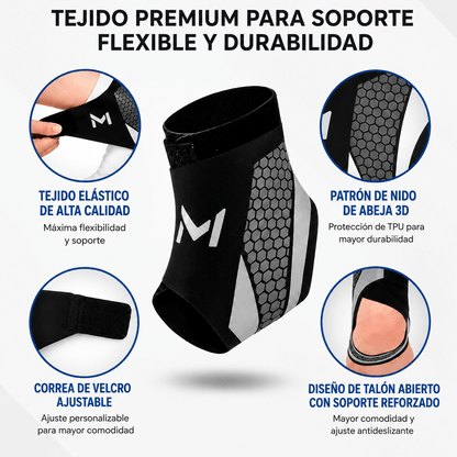 Soporte de tobillo para alivio del dolor y estabilidad.