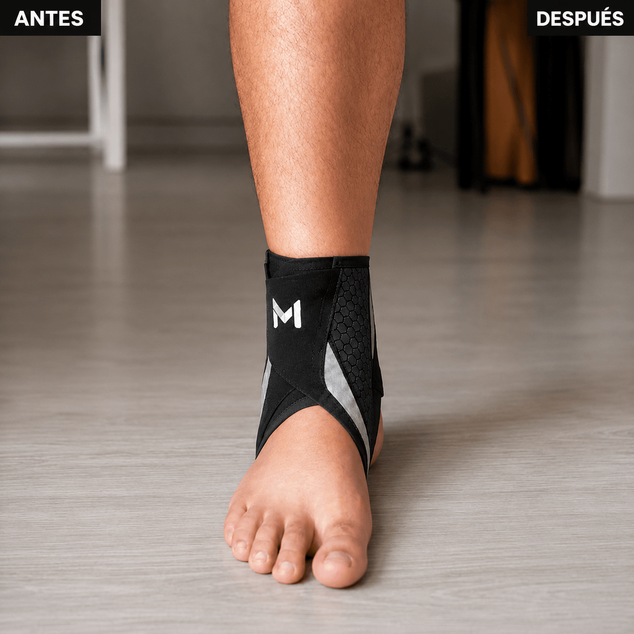 Soporte de tobillo para alivio del dolor y estabilidad.